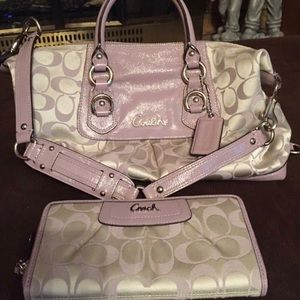 Coach handbag with wallet
